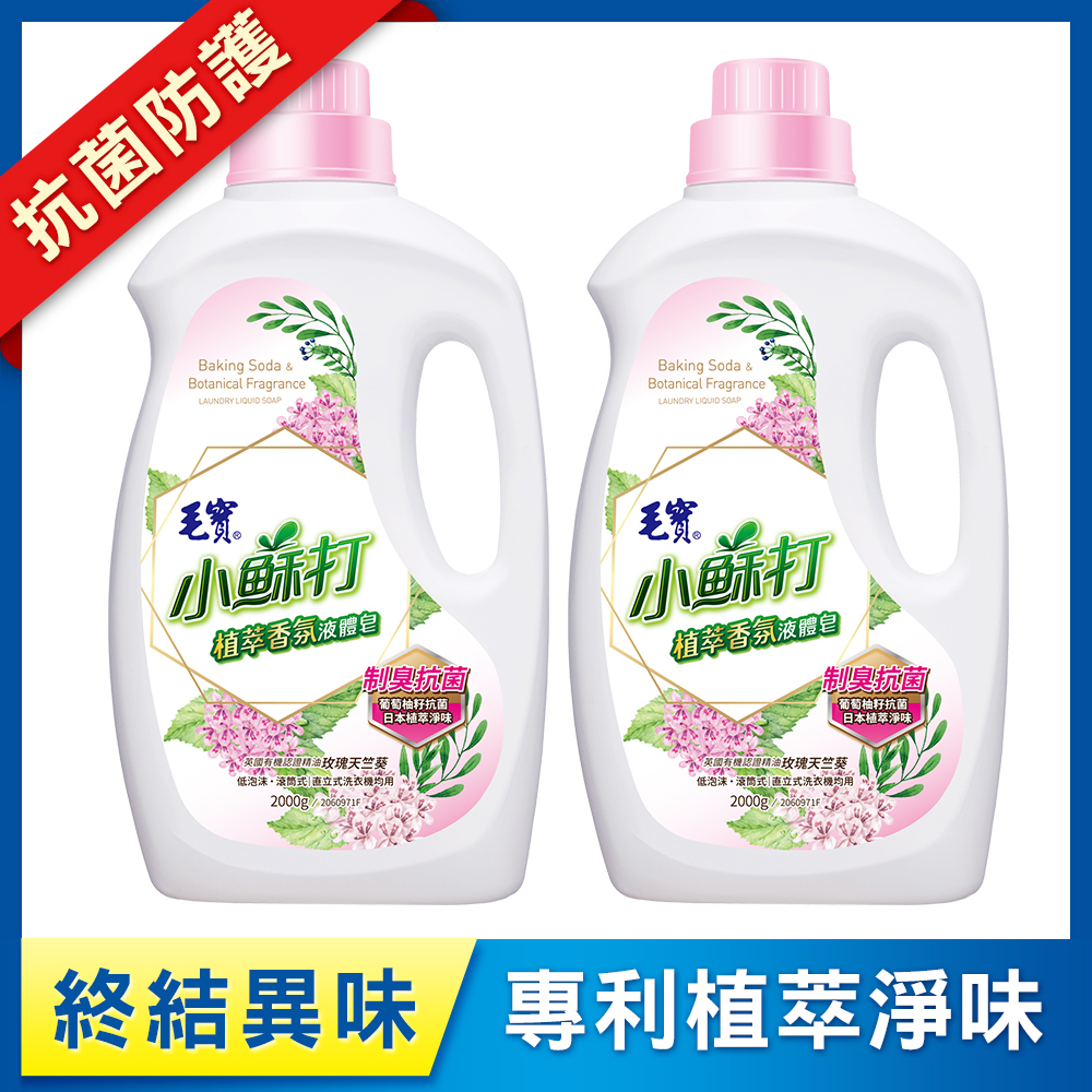【毛寶】小蘇打植萃香氛液體皂-制臭抗菌2000g x2