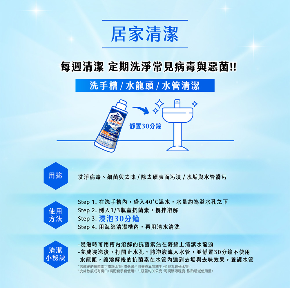 毛寶葳香魔法去污洗淨病毒抗菌素500g