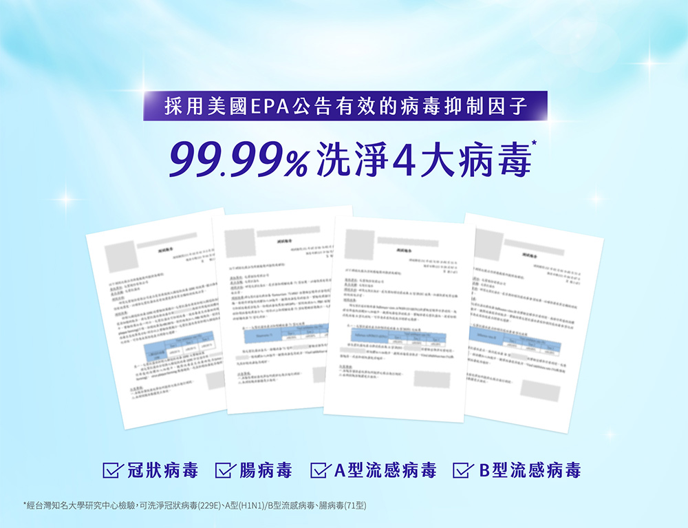 毛寶葳香洗淨4大病毒-衣物抗菌水1050g