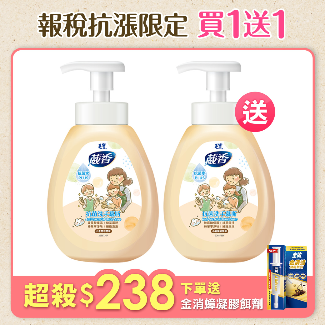 【毛寶】葳香抗菌洗手慕斯300g x2 -效期至2027.10.16
