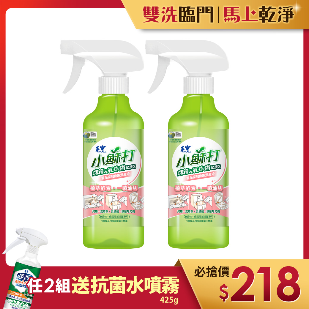 【毛寶】小蘇打-烤箱氣炸鍋潔淨泡425g x2