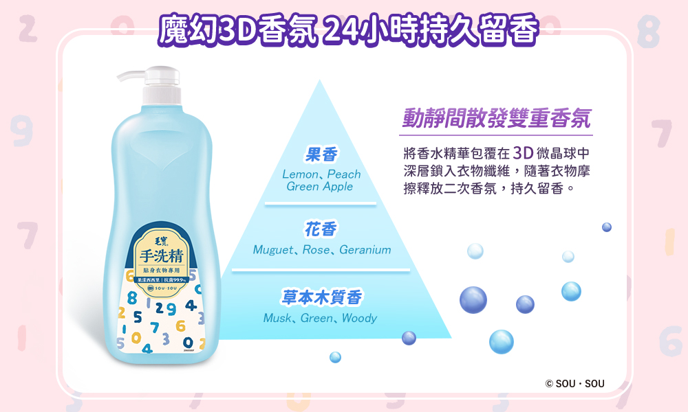 <毛寶 x SOU ‧ SOU>【毛寶】貼身衣物手洗精1000g