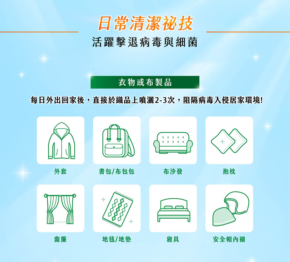 毛寶葳香清潔病毒抗菌水噴霧