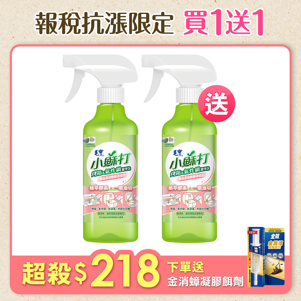 【毛寶】小蘇打-烤箱氣炸鍋潔淨泡425g x2